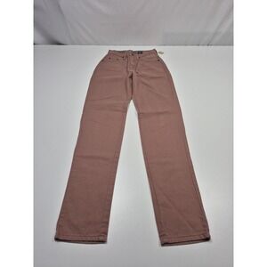 Vintage Express Jeans Women's 1/2 Pink High Rise Tapered Contour Fit USA 24x32